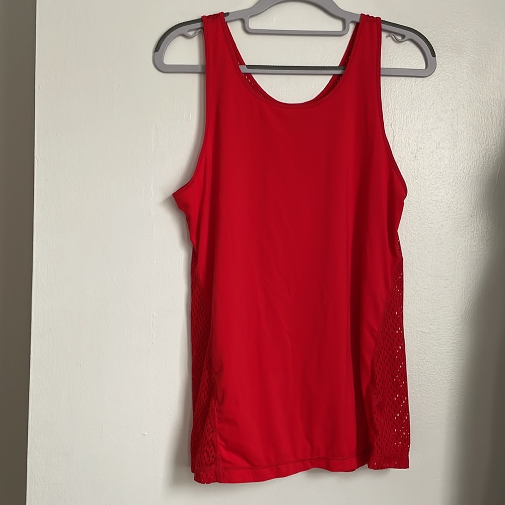 Zella red mesh back work out tank